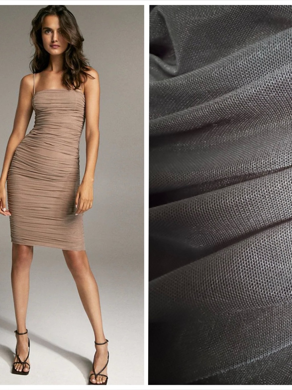 Aritzia Babaton Fabian Luxor Ruched Dress In Dark Chocolate Size 6